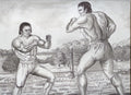 Tom Johnson vs. Isaac Perrins 1789 - Original Artwork from Lee Woods