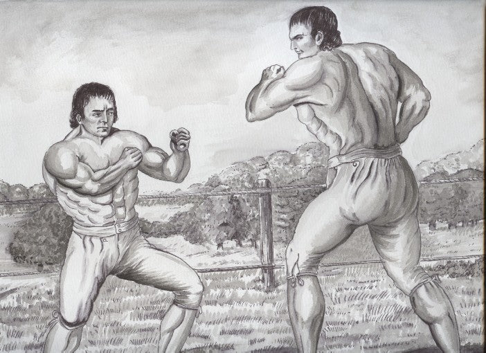 Tom Johnson vs. Isaac Perrins 1789 - Original Artwork from Lee Woods