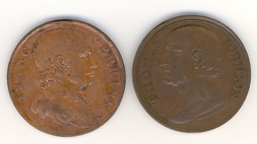 Vintage 1789 Tom Johnson & Isaac Perrins pair of Boxing Medals
