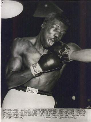 Wesbury Bascom vs Tommy Harrison - 1953 Vintage Boxing Action Photograph