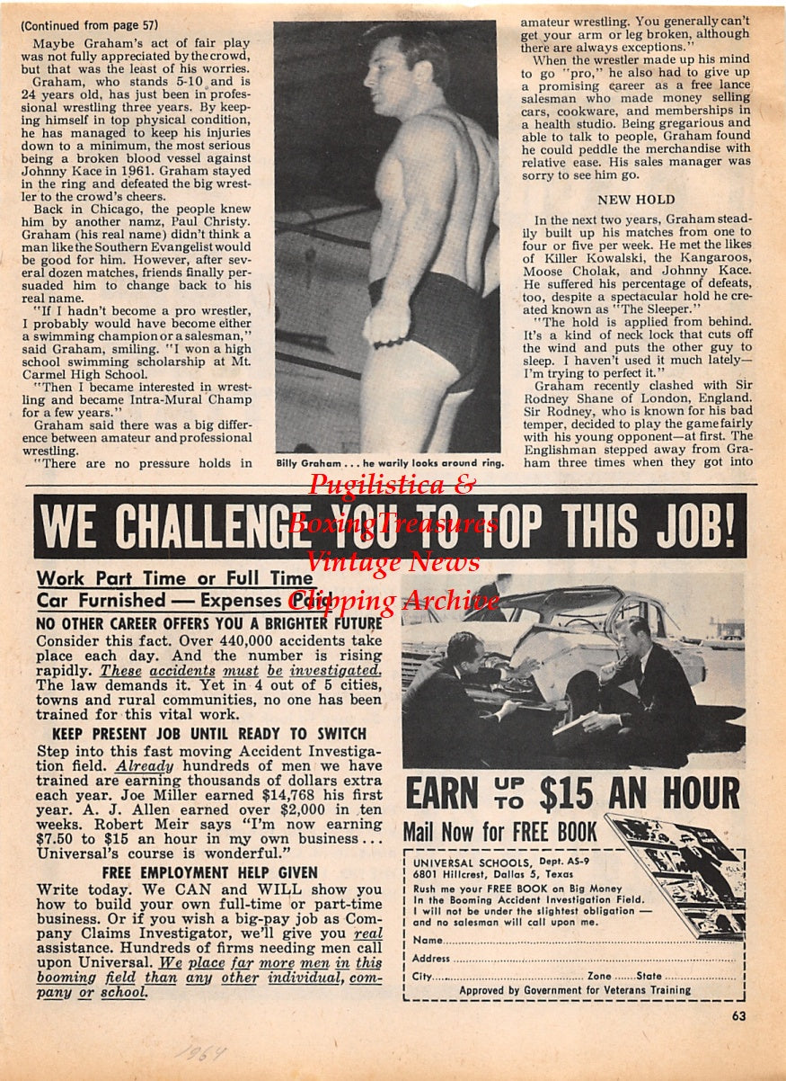 Wrestling News Clipping #68 - Billy Graham