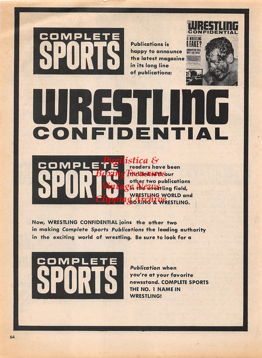 Wrestling News Clipping #68 - Billy Graham
