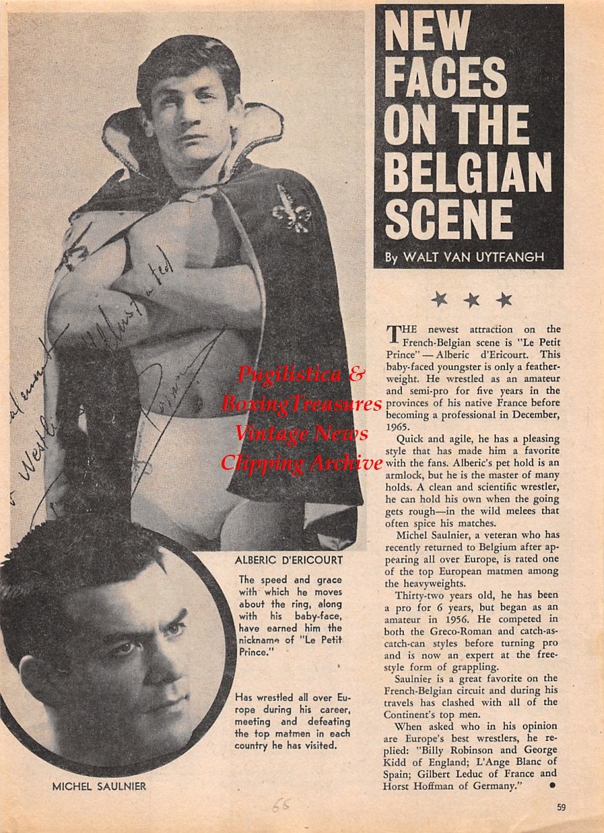 Wrestling News Clipping #103 - Alberic D'Ericourt, Michel Saulnier