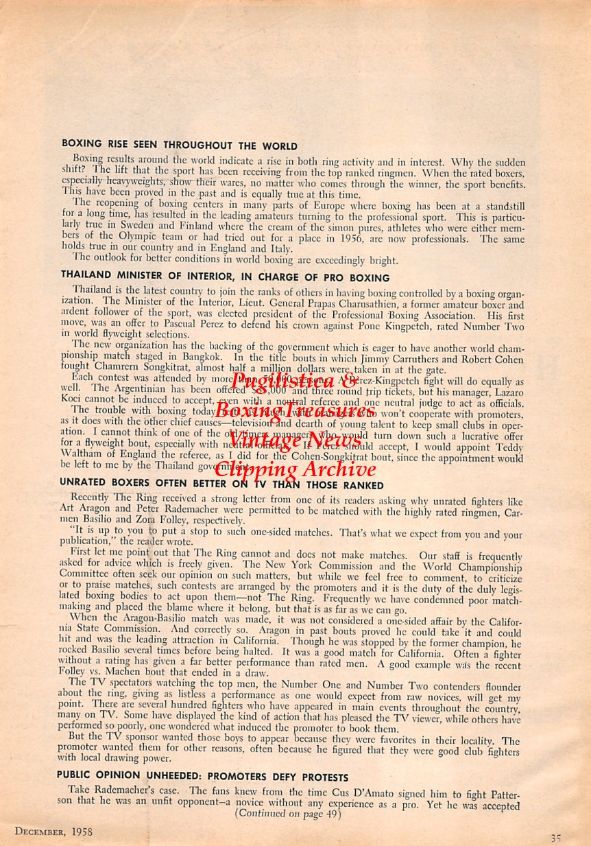 Wrestling News Clipping #132 - Lou Thesz vs. Pepper Gomez in Houston, Texas