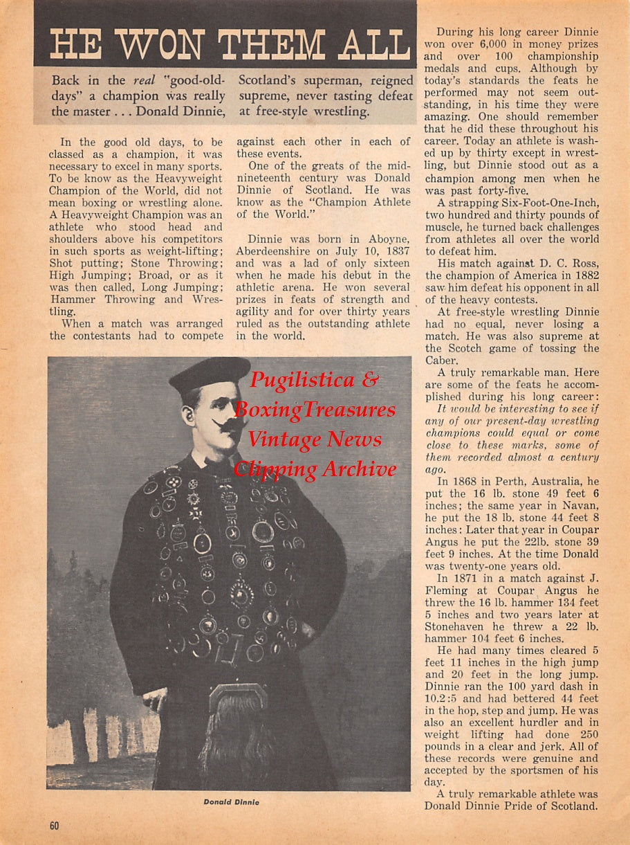 Wrestling News Clipping #151 - Donald Dinnie, Robert Duranton vs. Arnold Skaaland