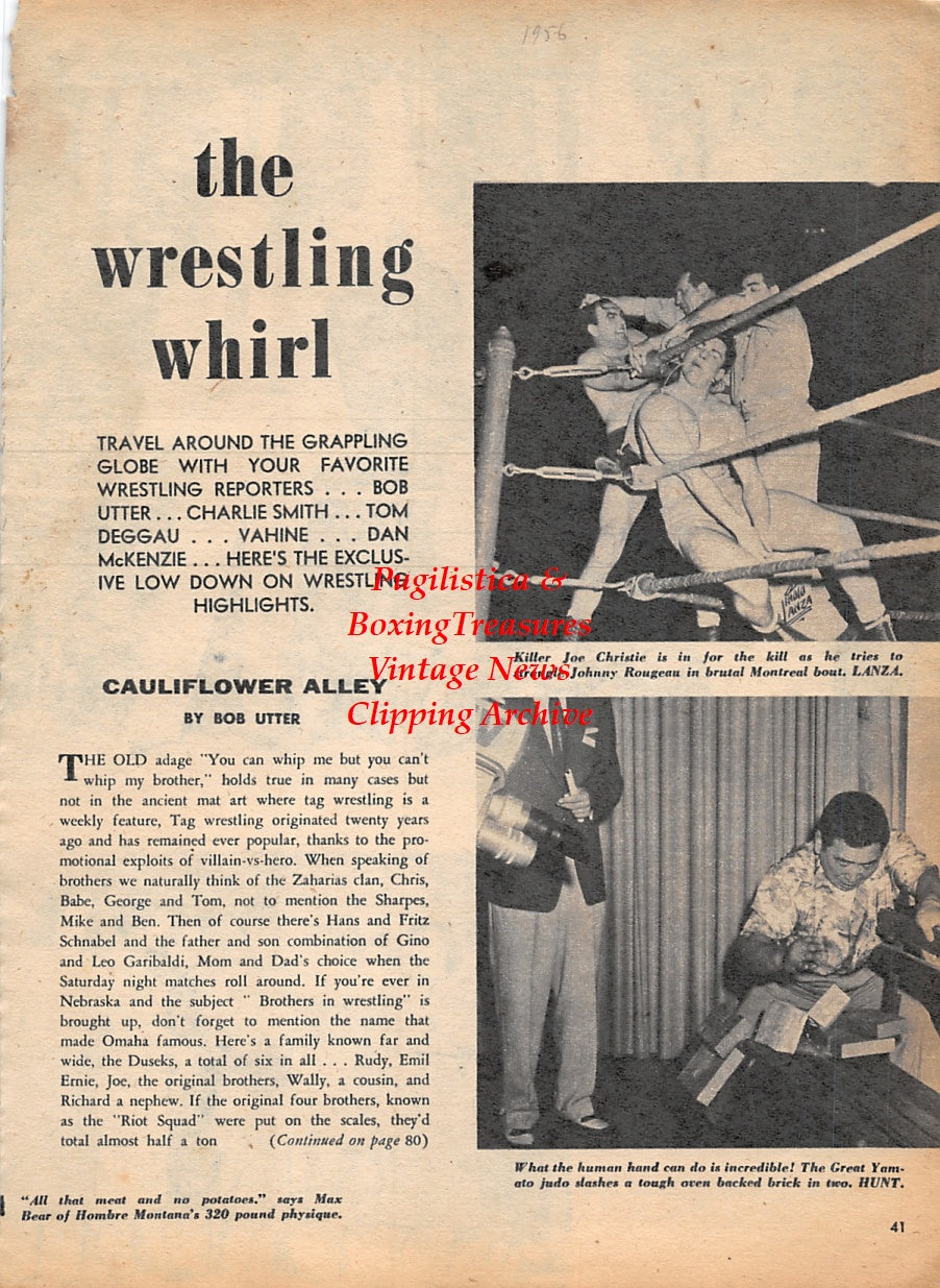Wrestling News Clipping #18 - Freddie Blassie, Joe Christie, Johnny Rougeau, The Great Yamato, Dick Steinborn