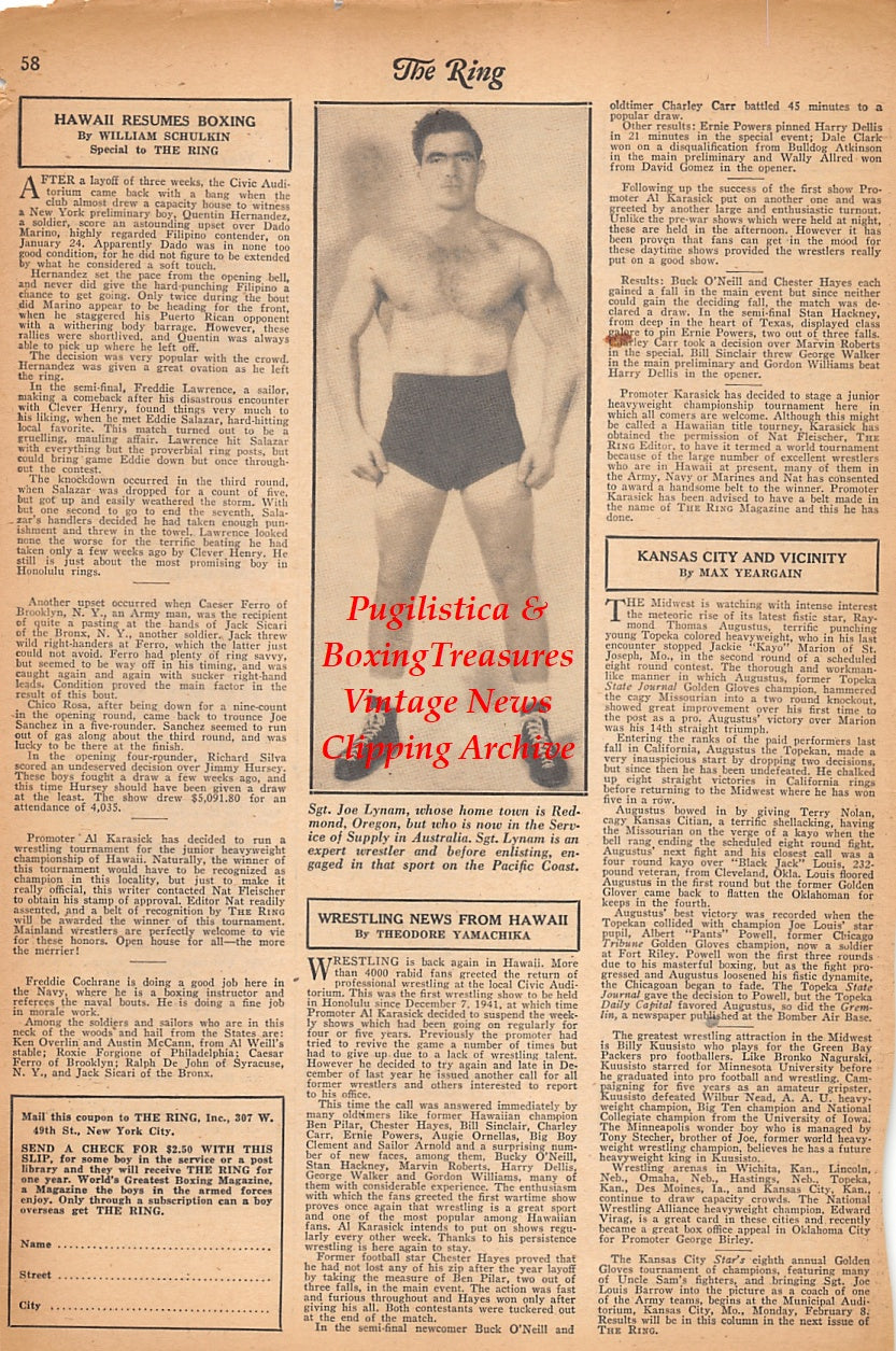 Wrestling News Clipping #200 - Joe Lynam