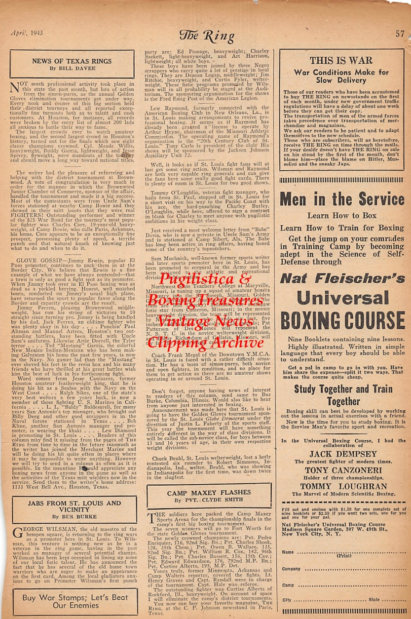 Wrestling News Clipping #200 - Joe Lynam