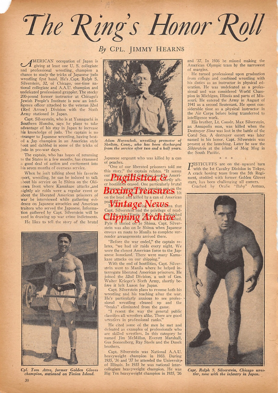 Wrestling News Clipping #250 - Adam Horoschak, Tom Attra, Ralph Silverstein