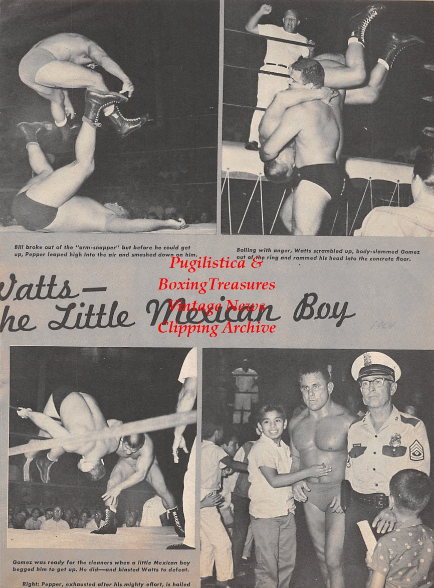 Wrestling News Clipping #45 - Bruiser Bill Watts vs. Pepper Gomez, Crusher Lisowski vs. Verne Gagne