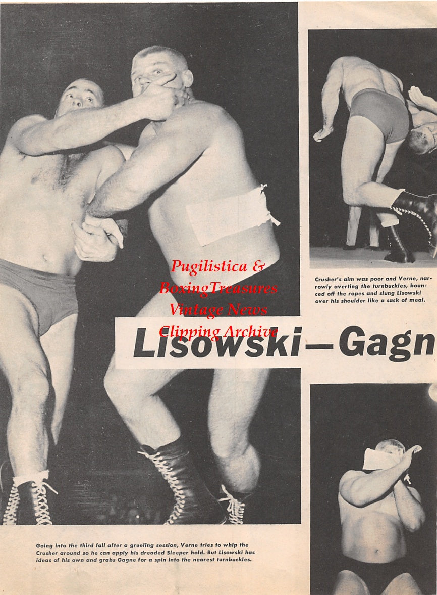 Wrestling News Clipping #45 - Bruiser Bill Watts vs. Pepper Gomez, Crusher Lisowski vs. Verne Gagne