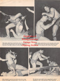 Wrestling News Clipping #47 - The Caveman vs. Chris Belkas "The Golden Greek", Leo Newman