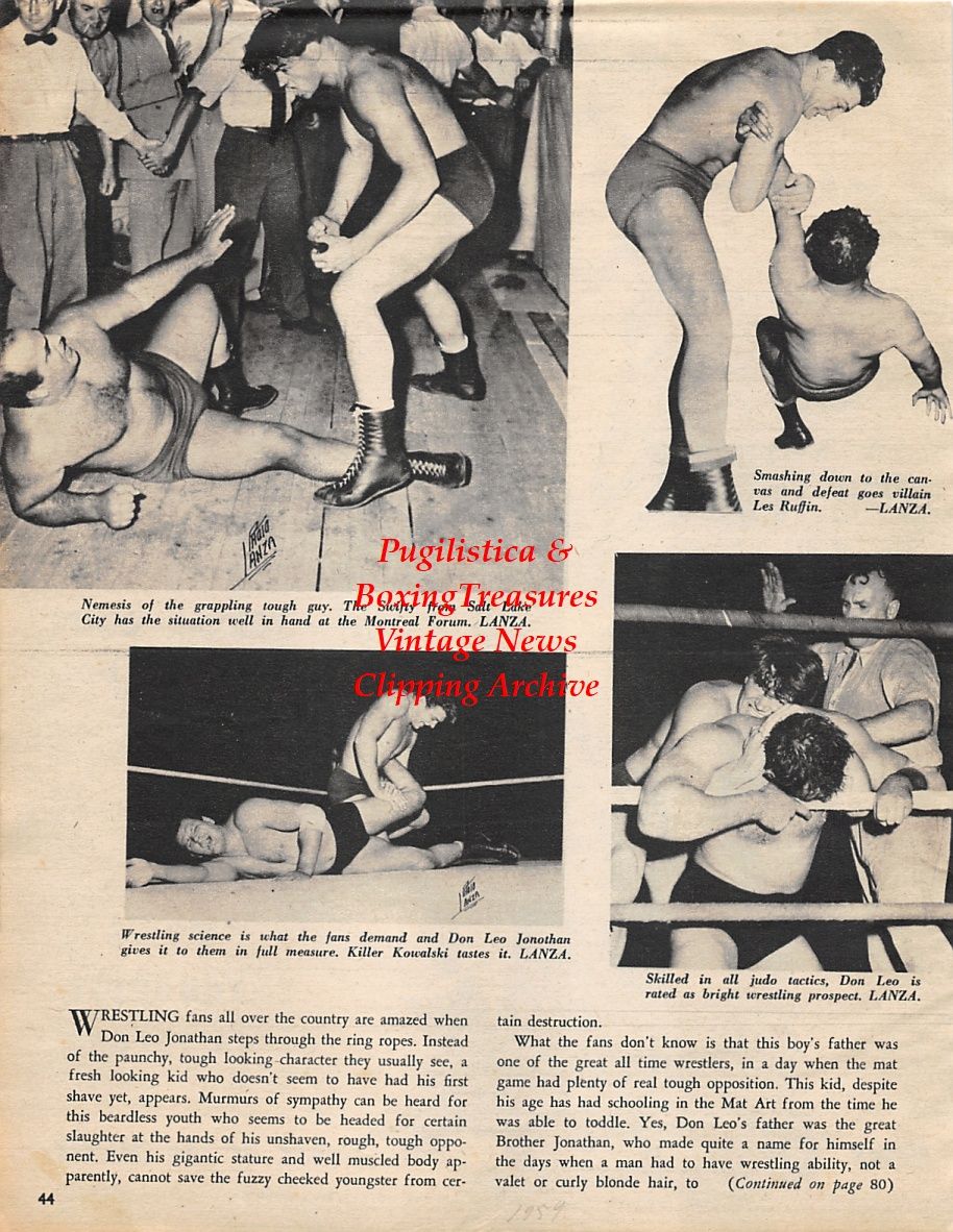 Wrestling News Clipping #73 - Don Leo Jonathan, Les Ruffin, Killer Kowalski