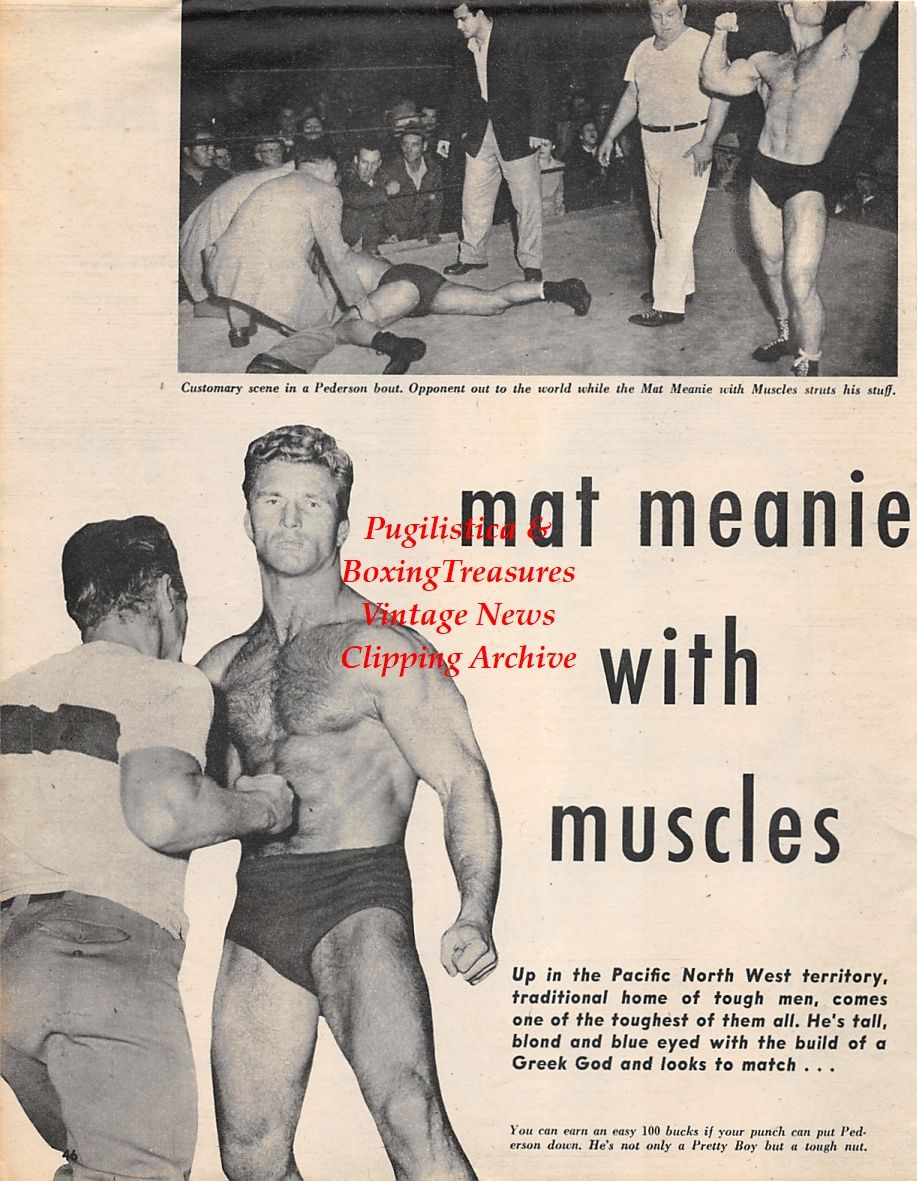 Wrestling News Clipping #74 - Leo Don Jonathan, Pretty Boy Pederson