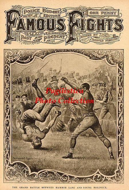 Young Molineaux "James Wharton" vs. Hammer Lane - 11x17 Boxing Photographic Print
